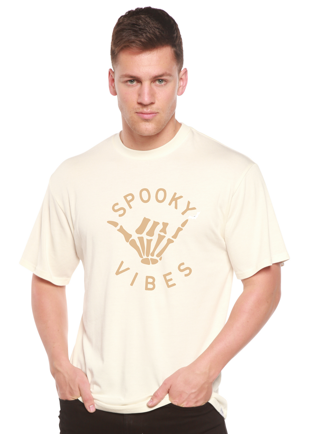 Spooky Vibes Men's Bamboo Viscose/Organic Cotton Short Sleeve Graphic T-Shirt