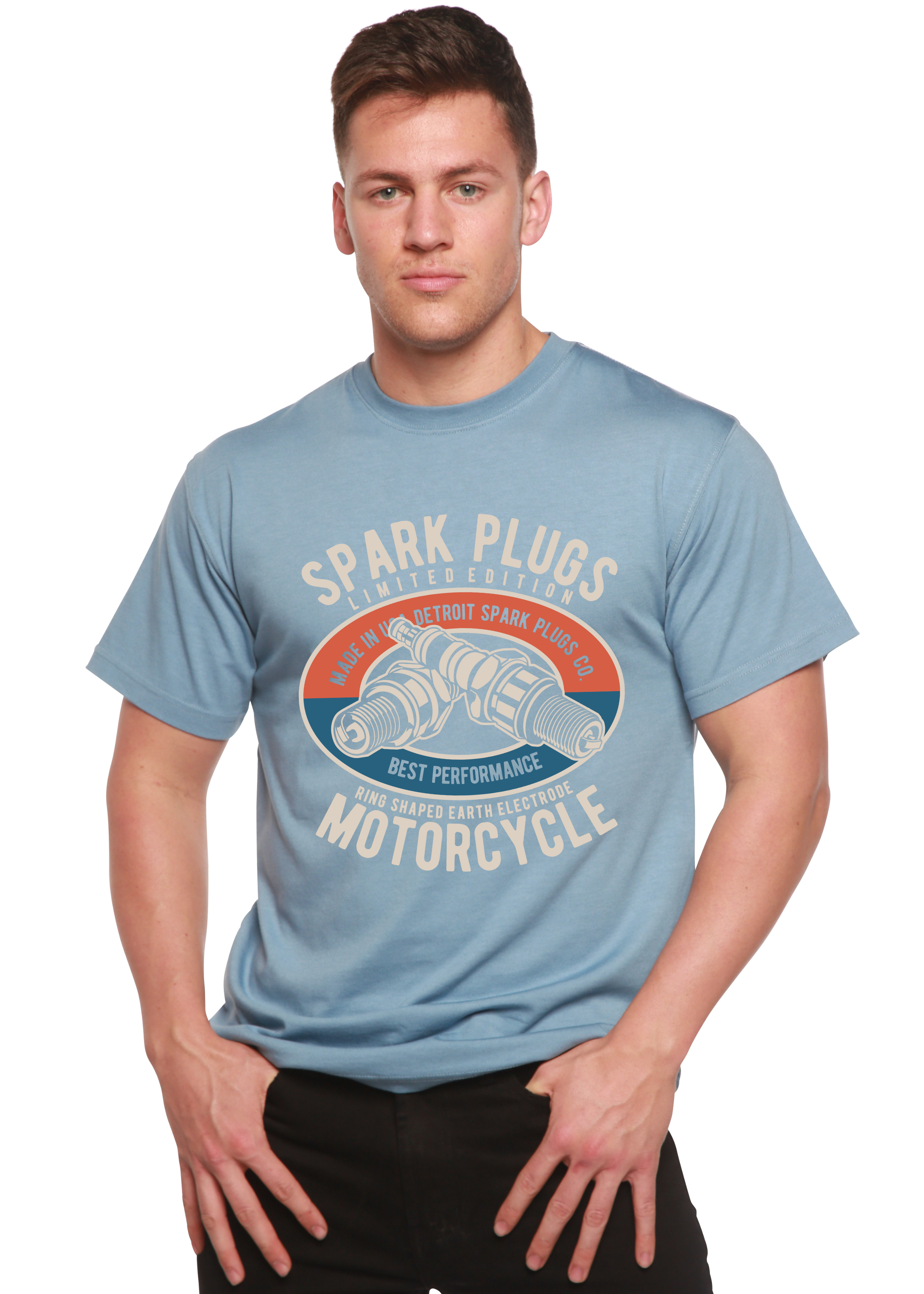 Spark Plugs Spun Bamboo® Men's Bamboo Viscose/Organic Cotton Short Sleeve Graphic T-Shirt