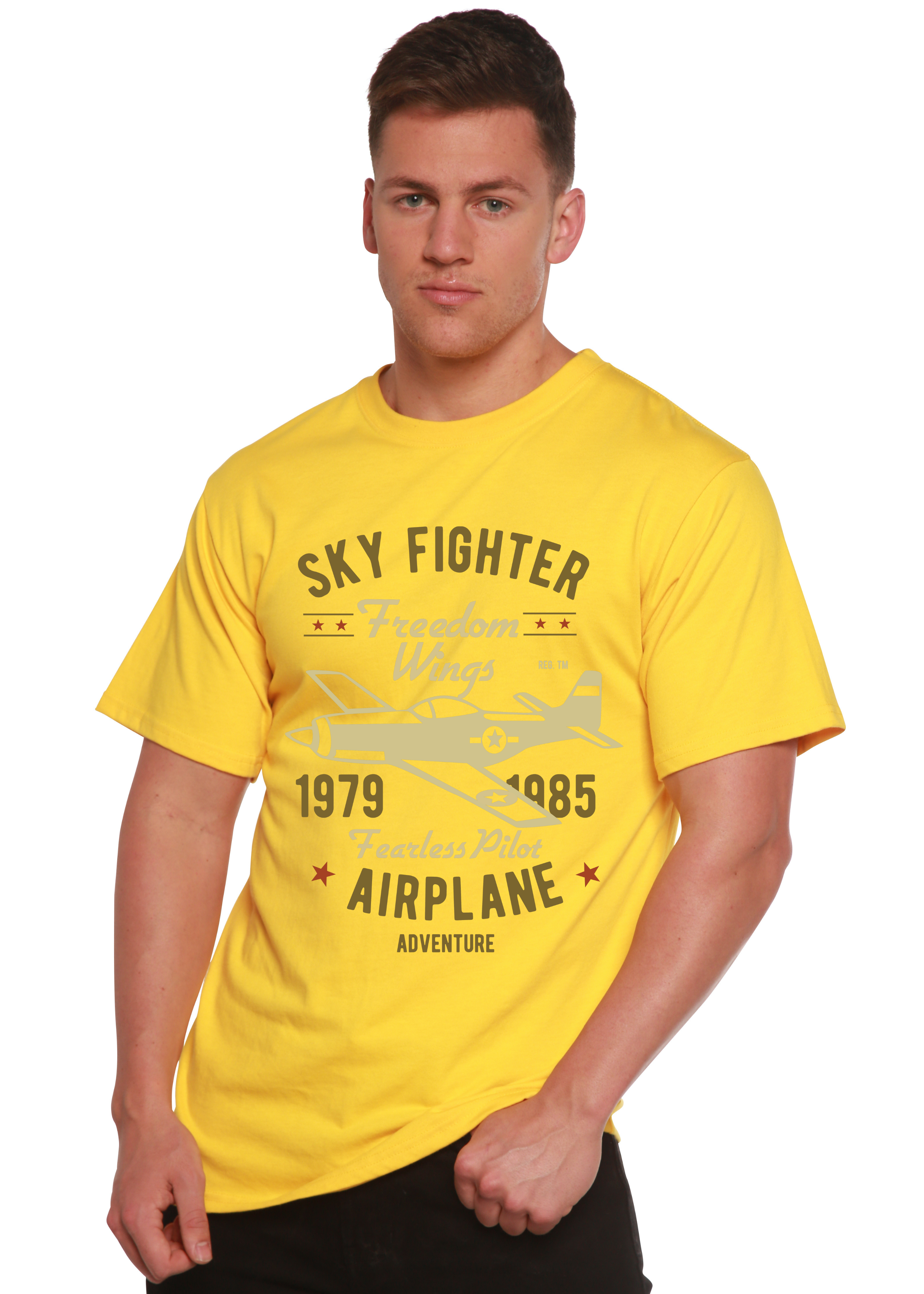 Sky Fighter Spun Bamboo® Men's Bamboo Viscose/Organic Cotton Short Sleeve Graphic T-Shirt