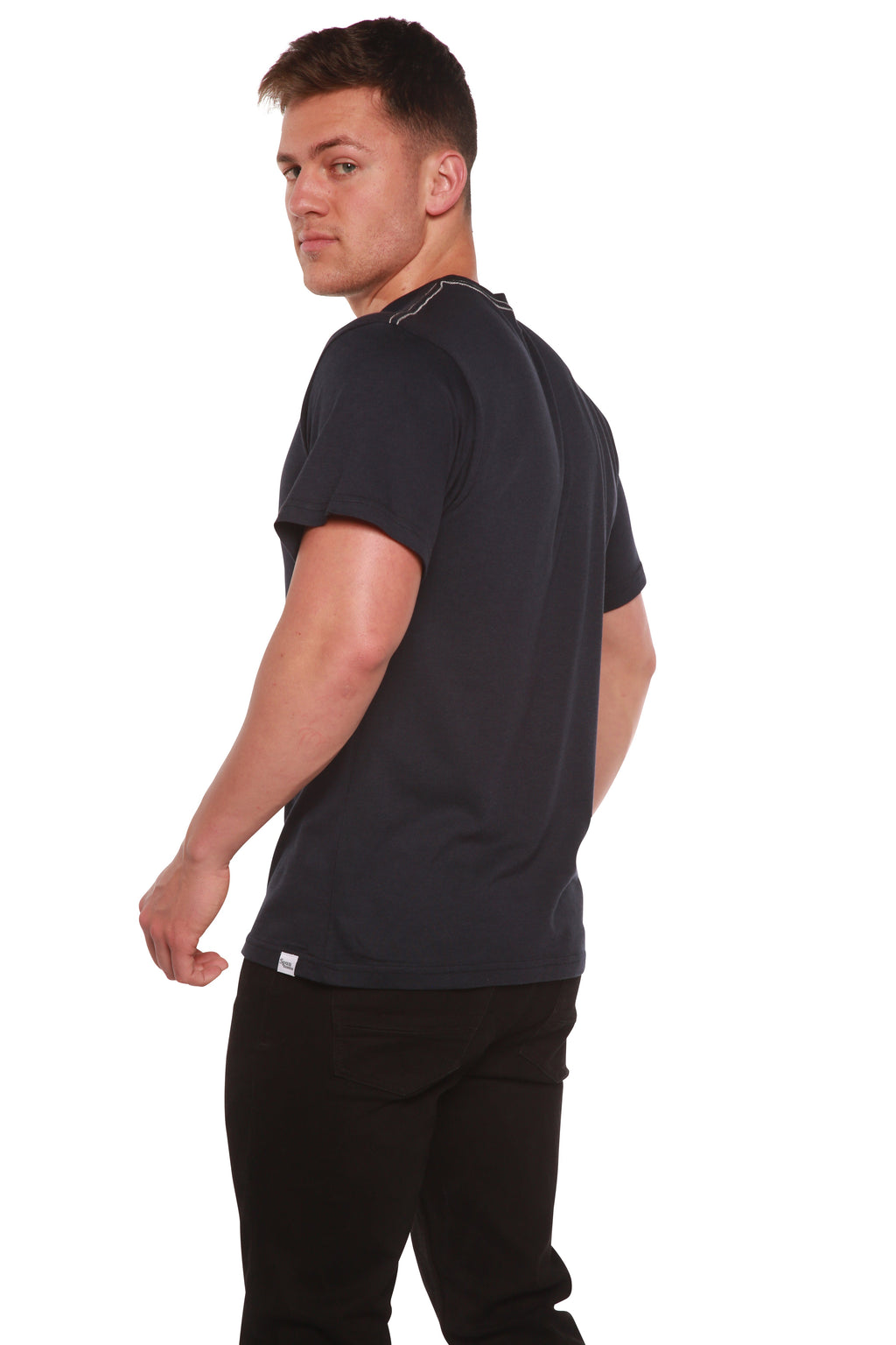 Custom Printed Men's Bamboo Viscose/Organic Cotton Short Sleeve T-Shirt