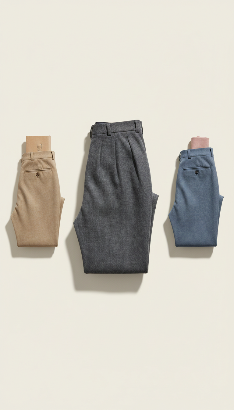 Tailored Trousers with Streamlined Fit